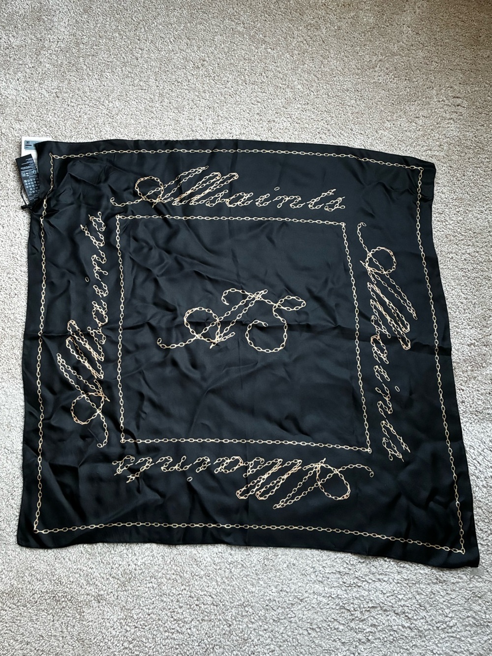 All Saints All Chains silk square scarf